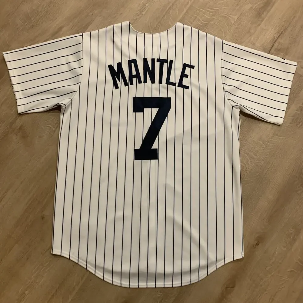 MLB New York Yankees #7 Mickey Mantle Majestic Cooperstown Collection Jersey M - Picture 4 of 7